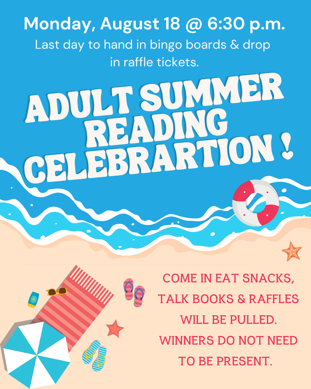Blue and Peach Playful Illustrative Summer Time Instagram Post